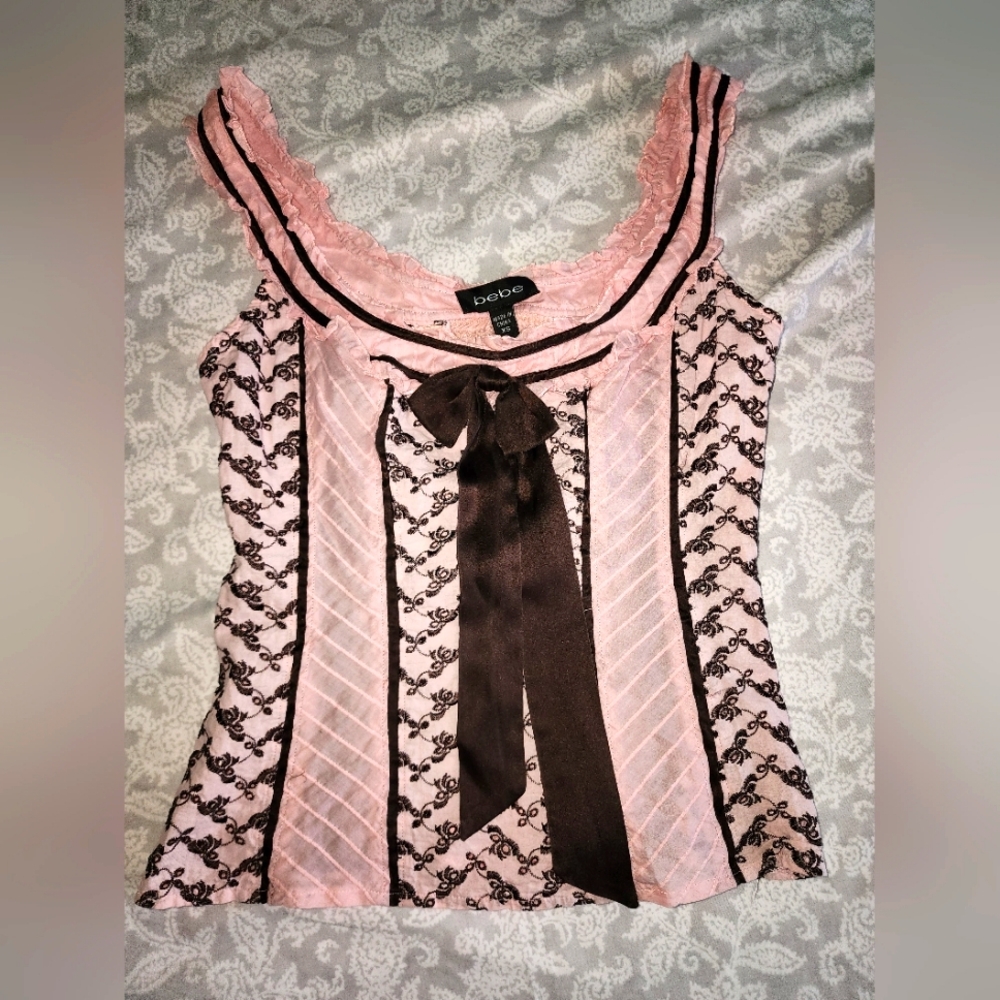 Bebe Ballerina Milkmaid Corset Top